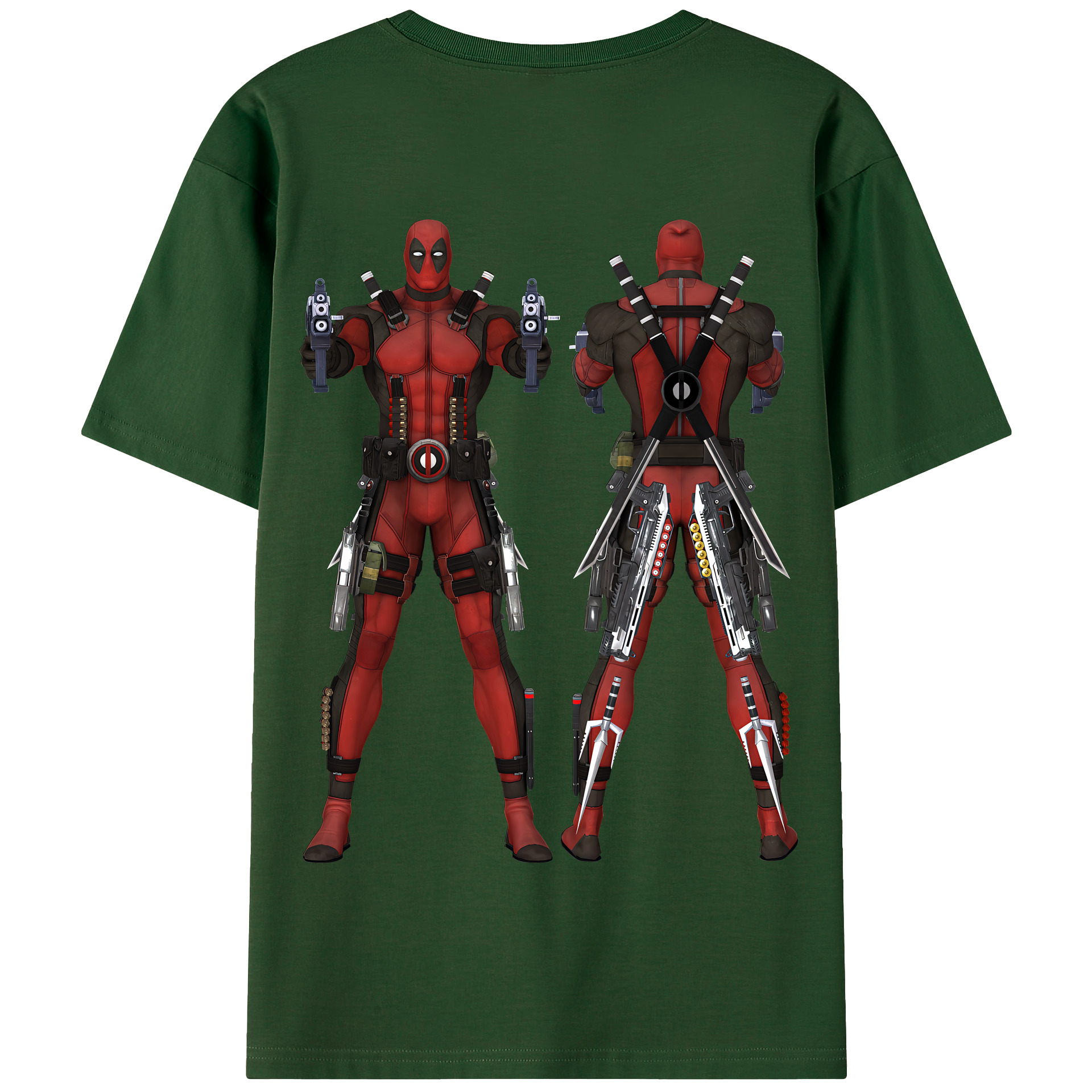 （画像用） Deadpool デッドプール 綿100％半袖Tシャツ（背面プリント）